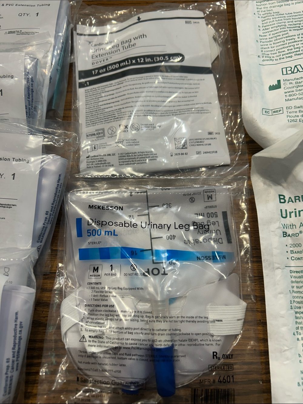 Urinary Drainage Bags Assortment Leg Bags and Night Bags - Picture 4 of 6